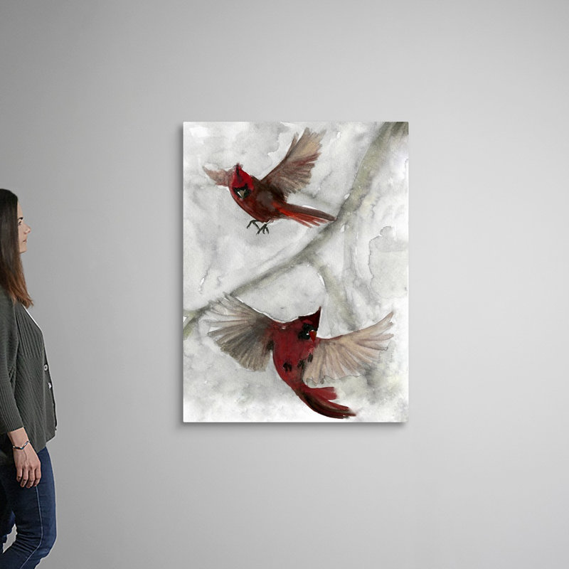 Reproduction d’art sur toile « Cardinals I » par Stellar design studio, Toile tendue, H 48 po x l 36 po x P 1,25 po