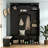 Modern Integrated Arched Entryway Cabinet With Adjustable Shelves On Both Sides, And A Black Entryway Storage Rack With 7 Hooks.-1650831135