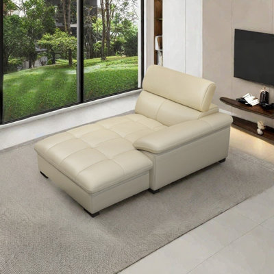Light luxury style faux leather sponge recliner