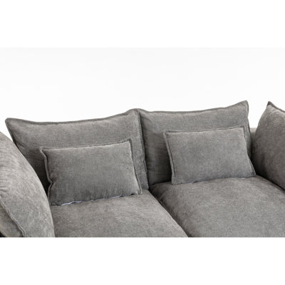 74.8 Inch Width Cloud Couch Oversized Modular Sectional Sofa With True Relax Comfort, Wide And Deep Seating For Living Room Furniture Sets, 2 Seat