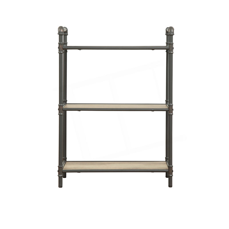Bibliothèque Galien en chêne antique et gris sable, (4 tablettes) H 49 po x l 26 po x P 14 po