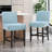 Fabric Barstool with Solid Wood Frame-2043483500