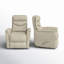 Ensemble de deux fauteuils inclinables et oscillants en cuir véritable Akeelah-98175036