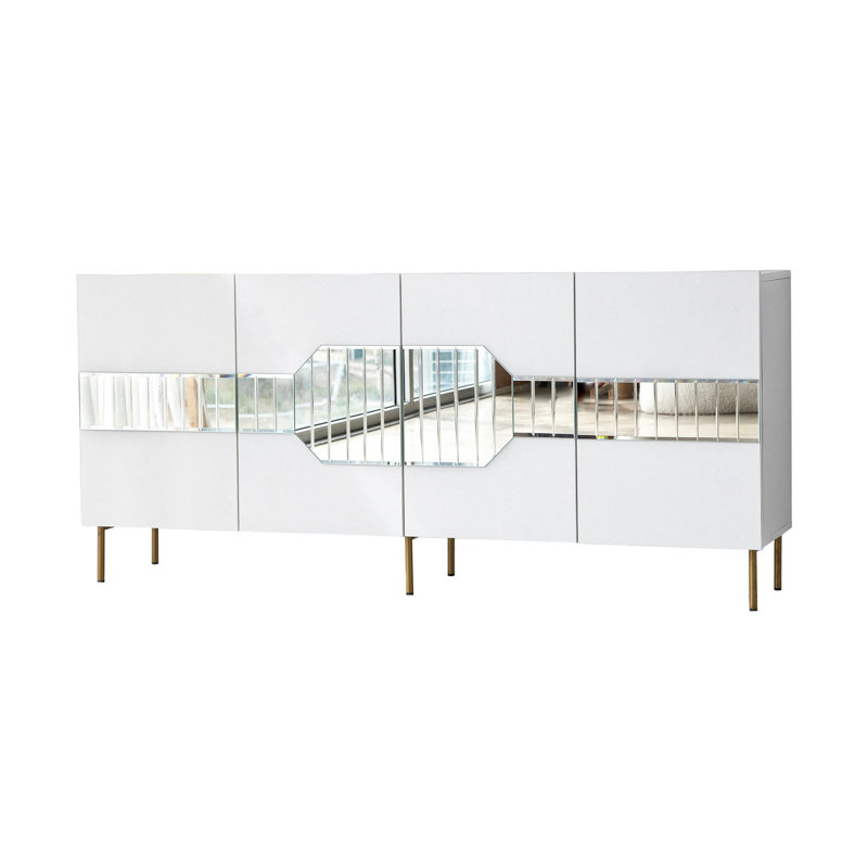 Neostill 80cm Sideboard, White/Gold
