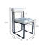 Chaise de comptoir en similicuir blanc avec pieds en fer noir Overton