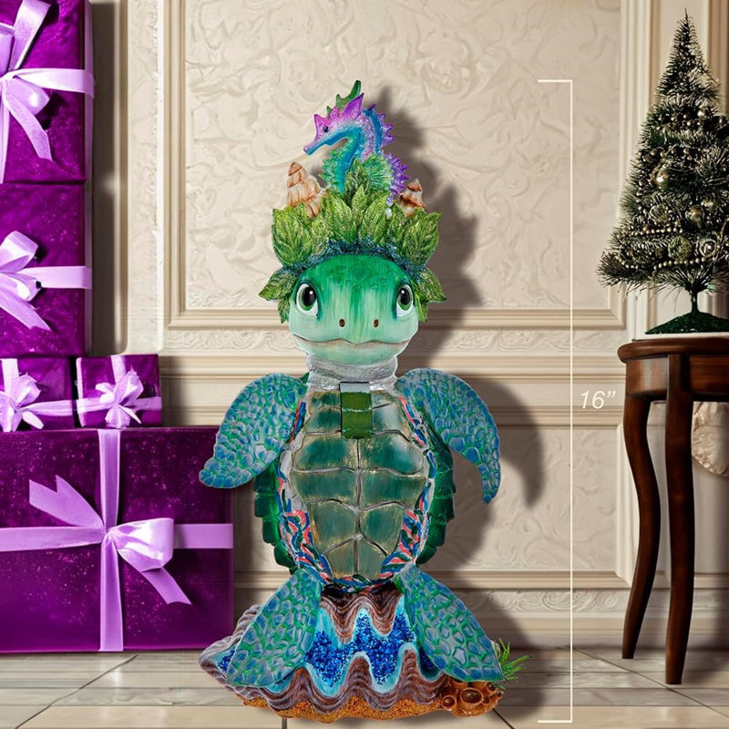 Tortue de mer Kurt Adler, collection Hollywood, 16 po