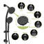Pomme de douche double multifonction - Système de douche avec pomme de douche à pluie de 4,7 po, douche à main à 7 fonctions, barre coulissante réglable-118534842