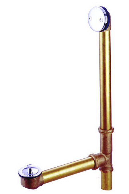 Made to Match Leg Tub Drain with Overflow, Chrome