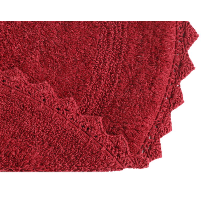Tapis pour salle de bain Crochet, Vin rouge