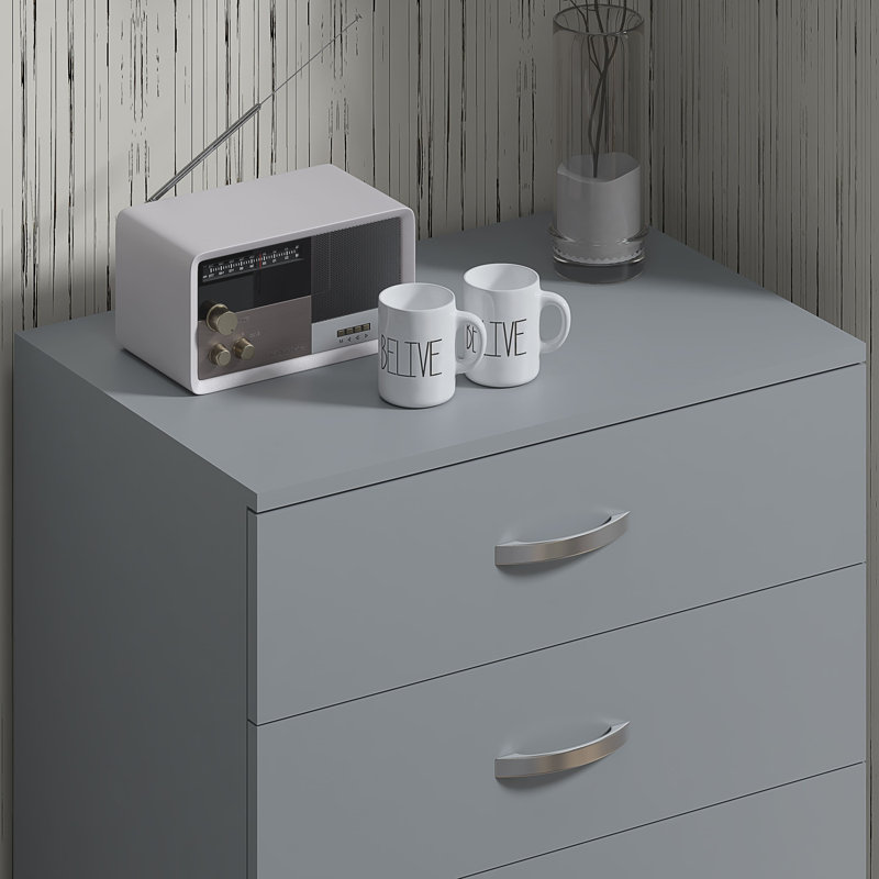 Marlesha 152.4cm W 4 - Drawer Chest of Drawers, Grey
