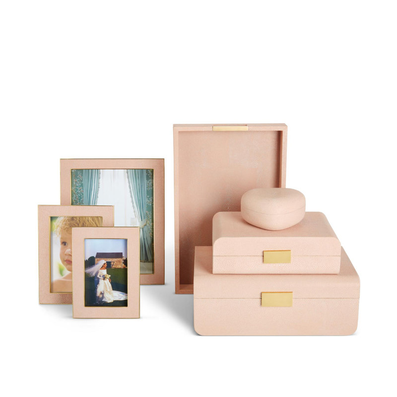 Wheat Faux Leather Jewelry Box with Suede Lining
