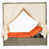 Orange Cushion/Brown Frame