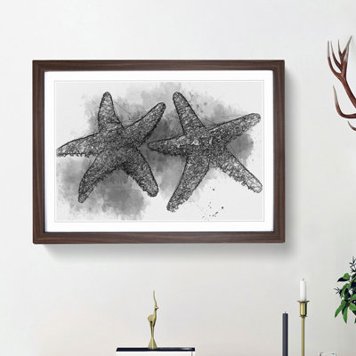 Two Starfish in Abstract - Picture Frame Graphic Art Print