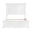 Élégante base de lit à panneau grand avec de beaux détails lambrissés, fabrication en bois durable pour un décor de chambre à coucher classique-983449499