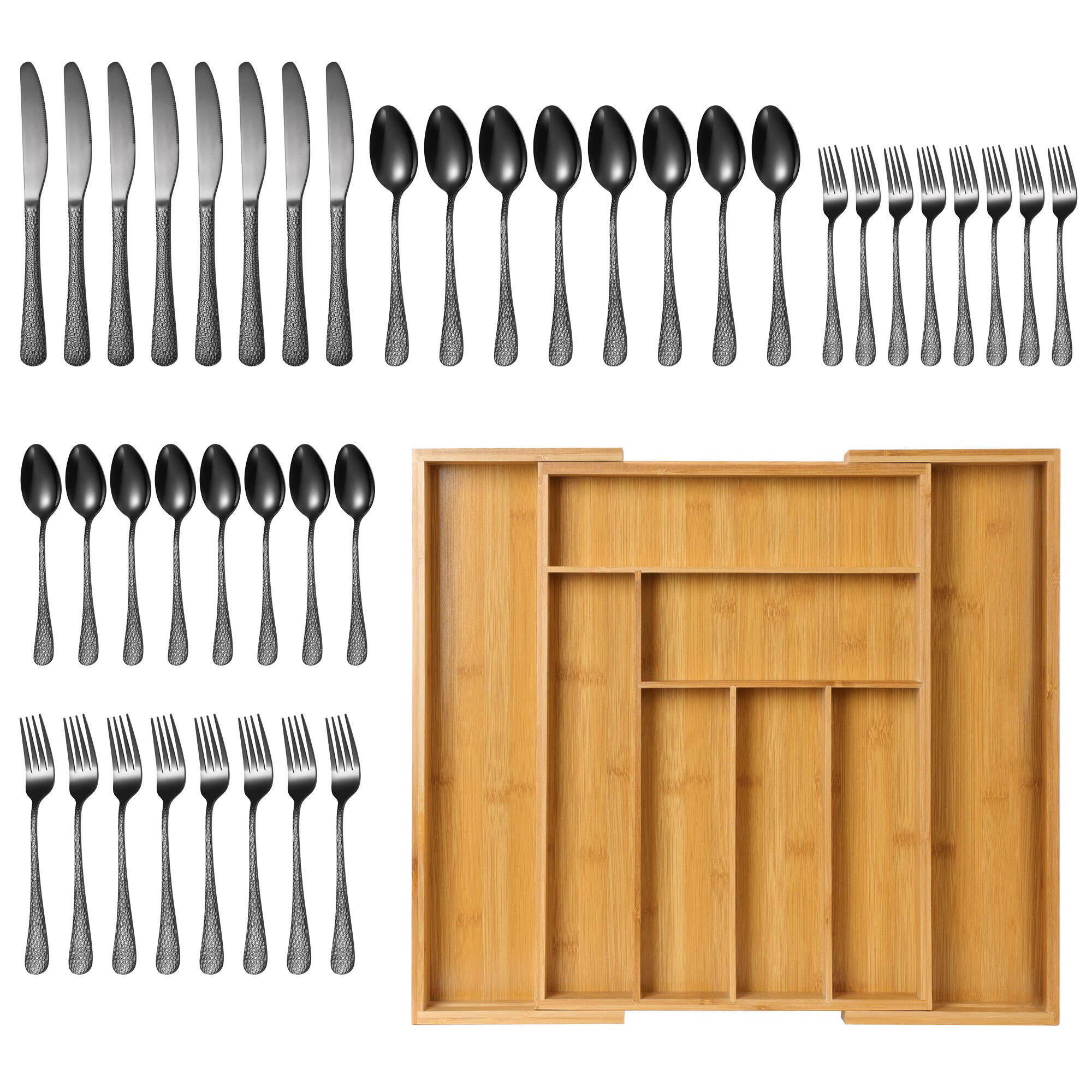 Latitude Run® Javar Stainless Steel Flatware Set Service for 8