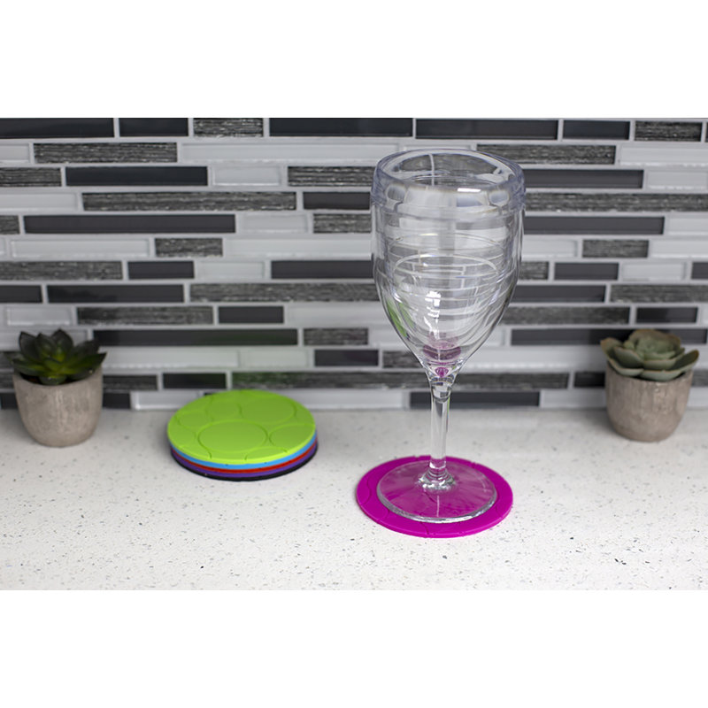 Silicone Round 6 Piece Coaster Set