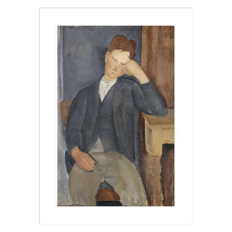 «The Young Apprentice» par Amedeo Modigliani, Amedeo Modigliani - Estampe numérique encadrée, H 29,5 po x l 21,4 po