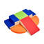 Ensemble de blocs d'escalade 6 pièces pour tout-petits - aire de jeu intérieure en mousse colorée avec housse en similicuir
