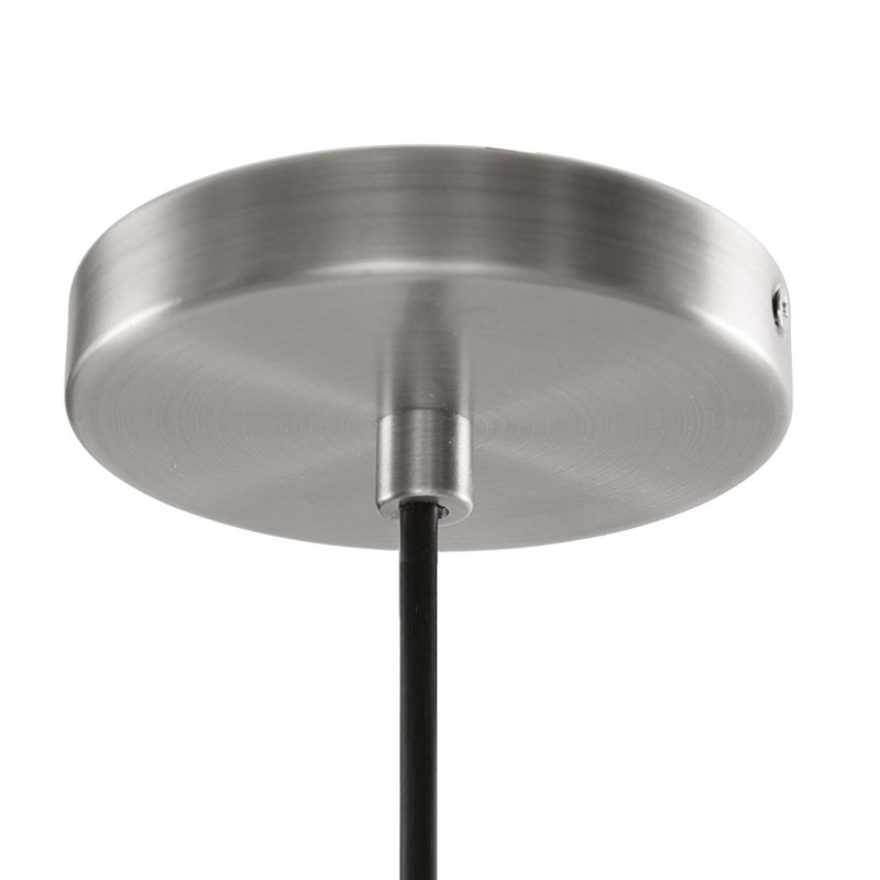 Luminaire suspendu en forme de cloche Auburn, Argent argent, Clair