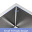 Évier de cuisine à tablier frontal en acier inoxydable de calibre 16 de 24 po de profondeur, construction T304, guide d'eau en forme de X pour un drainage en douceur, coin arrondi R10, revêtement de condensation, coussin de 3 m, paquet avec drain