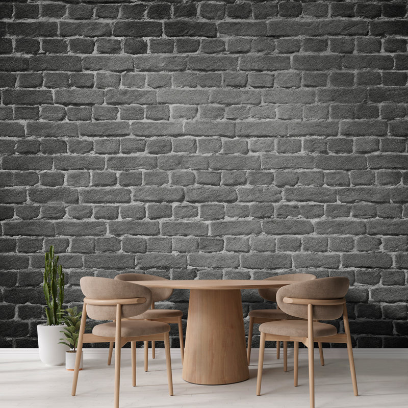 Papier peint brique pelez et collez, L 100 po x l 144 po