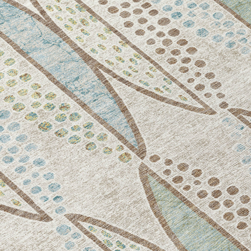 Machine Washable Indoor/Outdoor Chantille ACN2711 Casual Rug, 3' x 5', Ivory