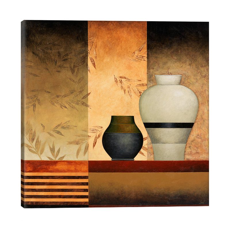 A Big & A Small Vases by Pablo Esteban - Print on Canvas, 45.72 cm H x 45.72 cm W x 3.175 cm D, Wrapped Canvas