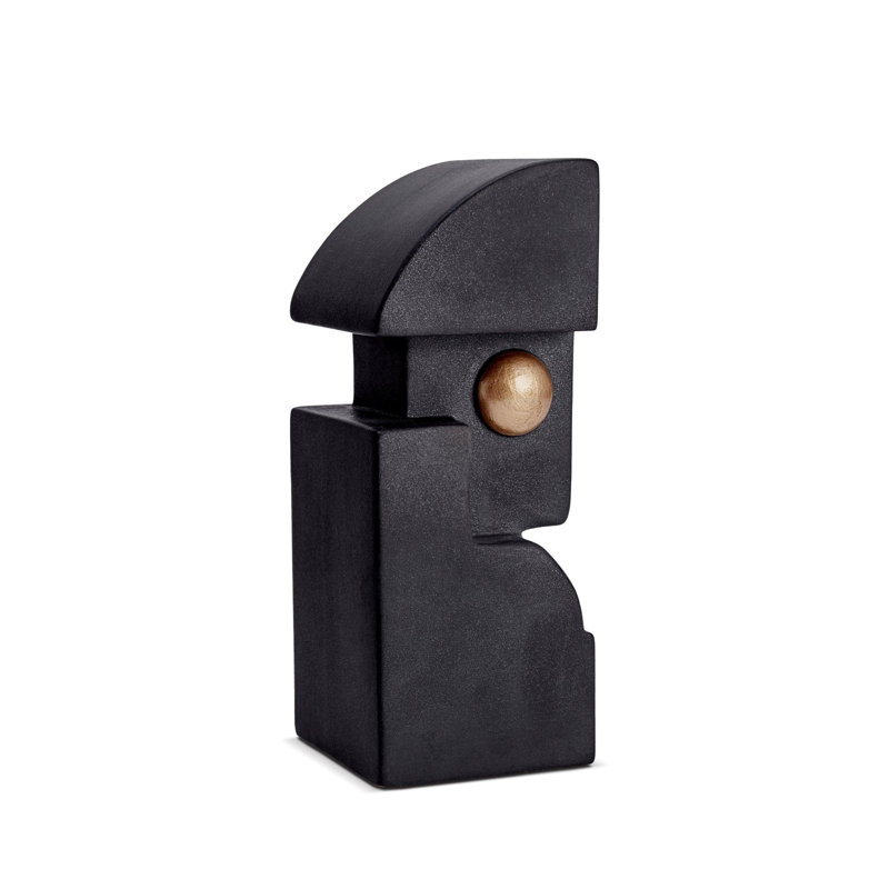 Cubist Bookend One - Black+Gold