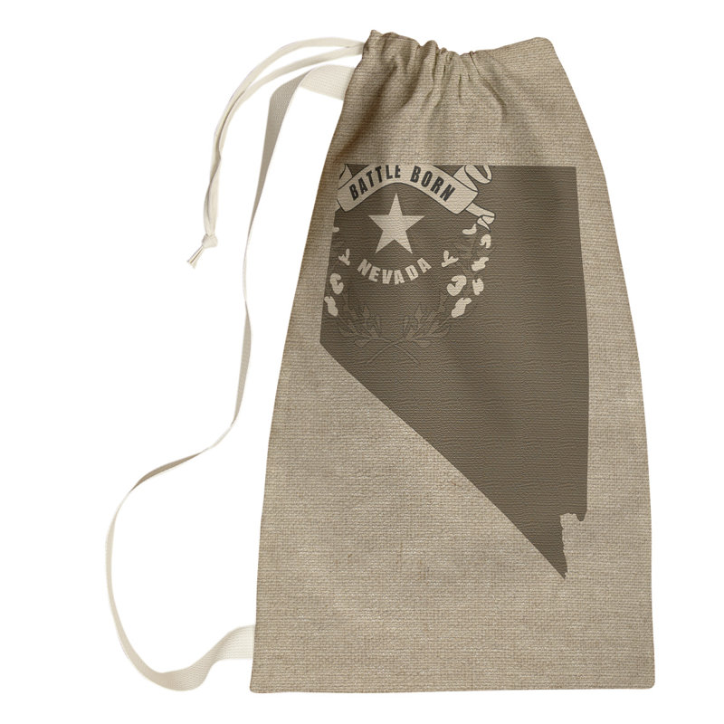 Sac à linge united states flag, Petit H 29 po x l 18 po x P 1,5 po, Beige-brun, Californie