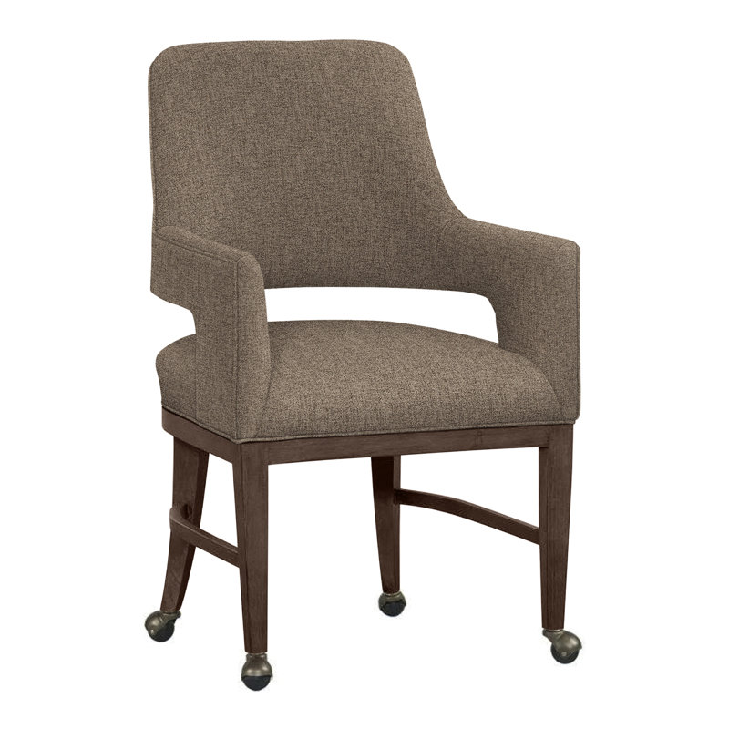 Chaise avec accoudoirs Josie, Noisette, Écorce 8789