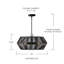 Luminaire suspendu géométrique à 4 lumières Kaiya-94392801