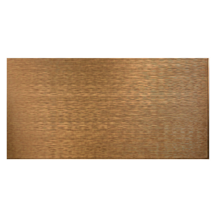 Panneau mural décoratif horizontal en vinyle FASÄDE 4 pi x 8 pi Ripple, Bronze antique