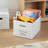 Basic Storage File Boxes With Lid And Handle, Legal/Letter Size, Basic, 20-Pack, White, 16.2"L X 12.5"W X 10.5"H
