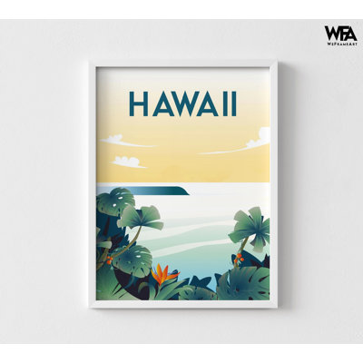 Art mural encadré hawaïen, impression affiche d'Hawaï, décoration murale tropicale, décoration de plage encadrée, art mural surdimensionné, art mural encadré, art mural grand