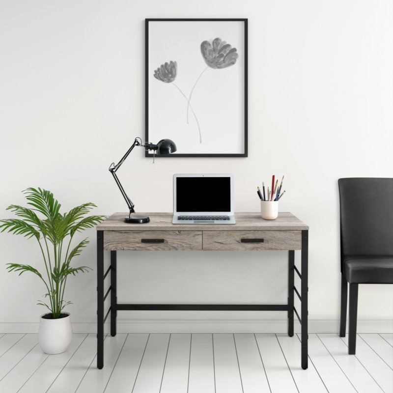 Modern Writing Desk With 2 Drawers