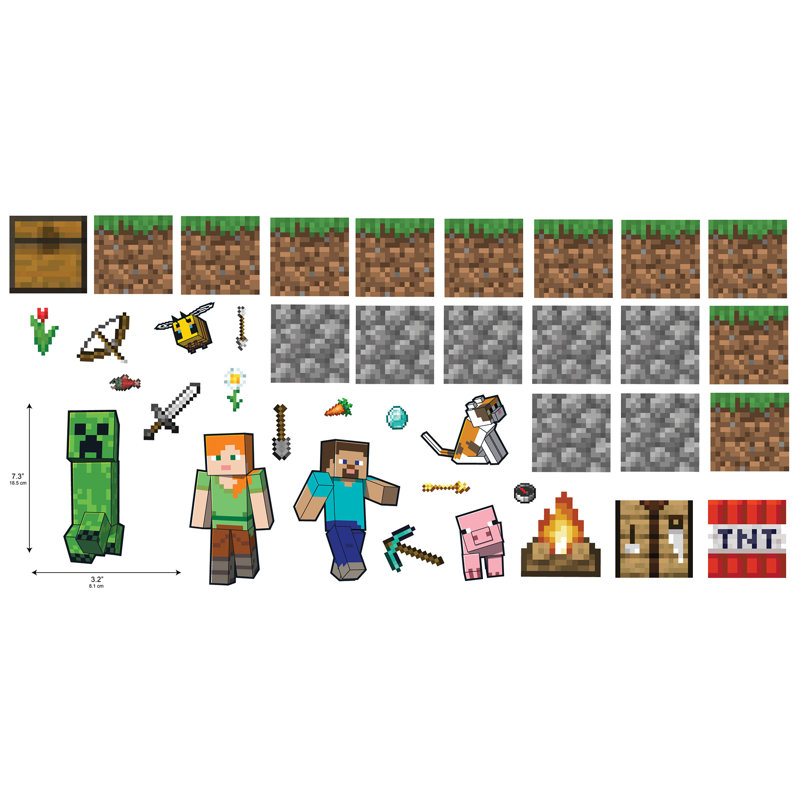 Adhésifs décoratifs Minecraft Blocks