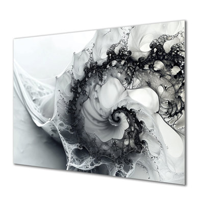 Fractale spirale noire et blanche