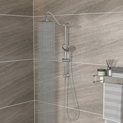 10inch Shower - Overhead & Hand Shower, , 5 Outlet Modes, Wall Mounted, Fixture Us Standard Threaded