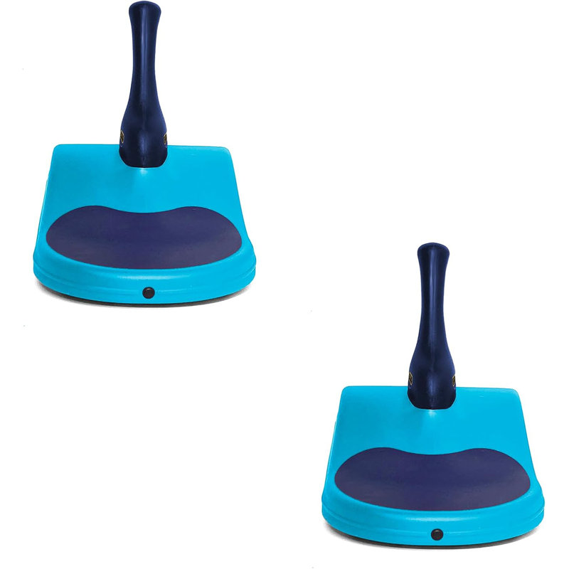 Zipfy Freestyle Mini Luge Snow Sled – Made In Usa – Lightweight Steerable Sit-down Racer (aqua Blue, 2 Pack), Blue