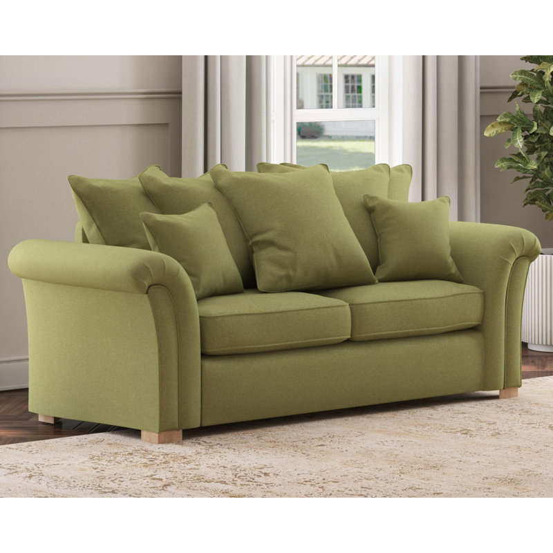 Castleacre Three Seater, Scatter Back, Olive