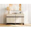 Ensemble de commode et table de chevet 3 pièces, commode de 63 pouces avec 6 tiroirs, table de chevet avec tiroir et armoire pour chambre à coucher, ensemble de mobilier de chambre à coucher-1028117849
