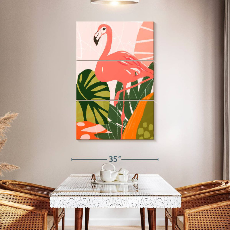 Flamant de jungle Brampt I, H 50 po x l 32 po