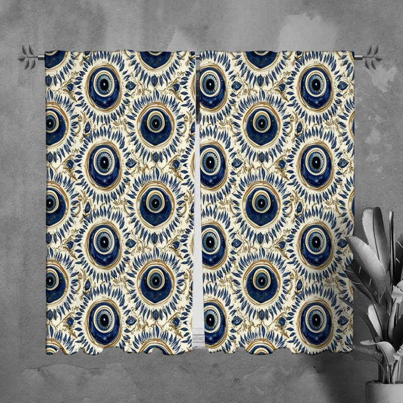 Paire de rideaux obscurcissant en polyester Luzmaria, H 82 po x l 40 po