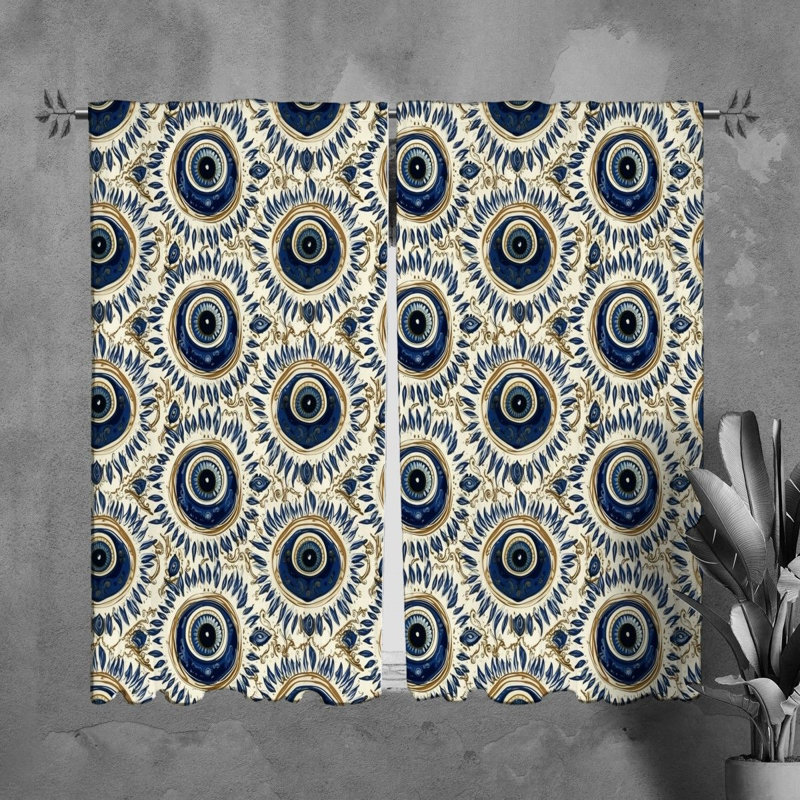 Paire de rideaux obscurcissant en polyester Luzmaria, H 61 po x l 40 po