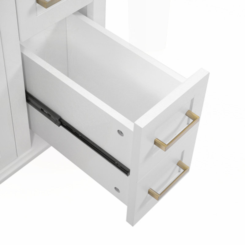 Meuble-lavabo 30 po avec lavabo en céramique, Blanc
