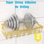 Ensemble de rangement de douche en acier inoxydable doré - Solution de rangement durable, résistante à la rouille et efficace