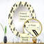 Beige noir diagonale géométrique - miroir mural à motif ovale-502804853