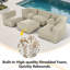 Canapé modulaire d'extérieur 6 pièces pour patio, jardin et piscine-479124524