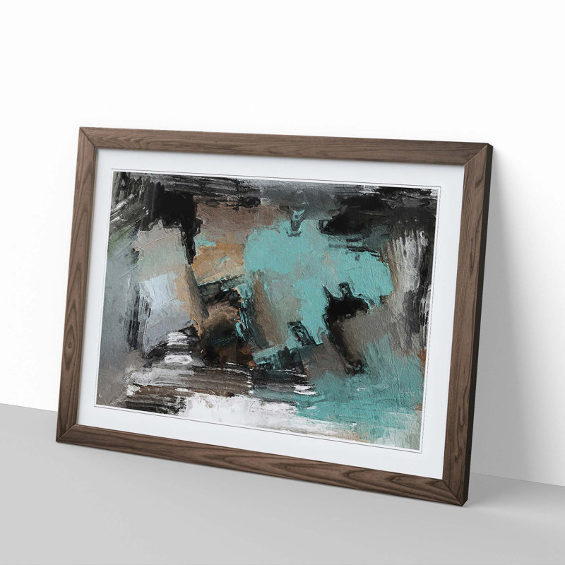 Abstract Vol.280 by S.Johnson - Framed Print, 24cm H x 33cm W x 2cm D, Walnut Framed