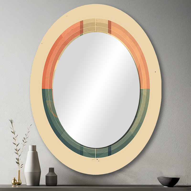Sacred Mystery Vintage Alchemy Mandala - Gold Oval Wall Mirror Decor, 43" x 33"